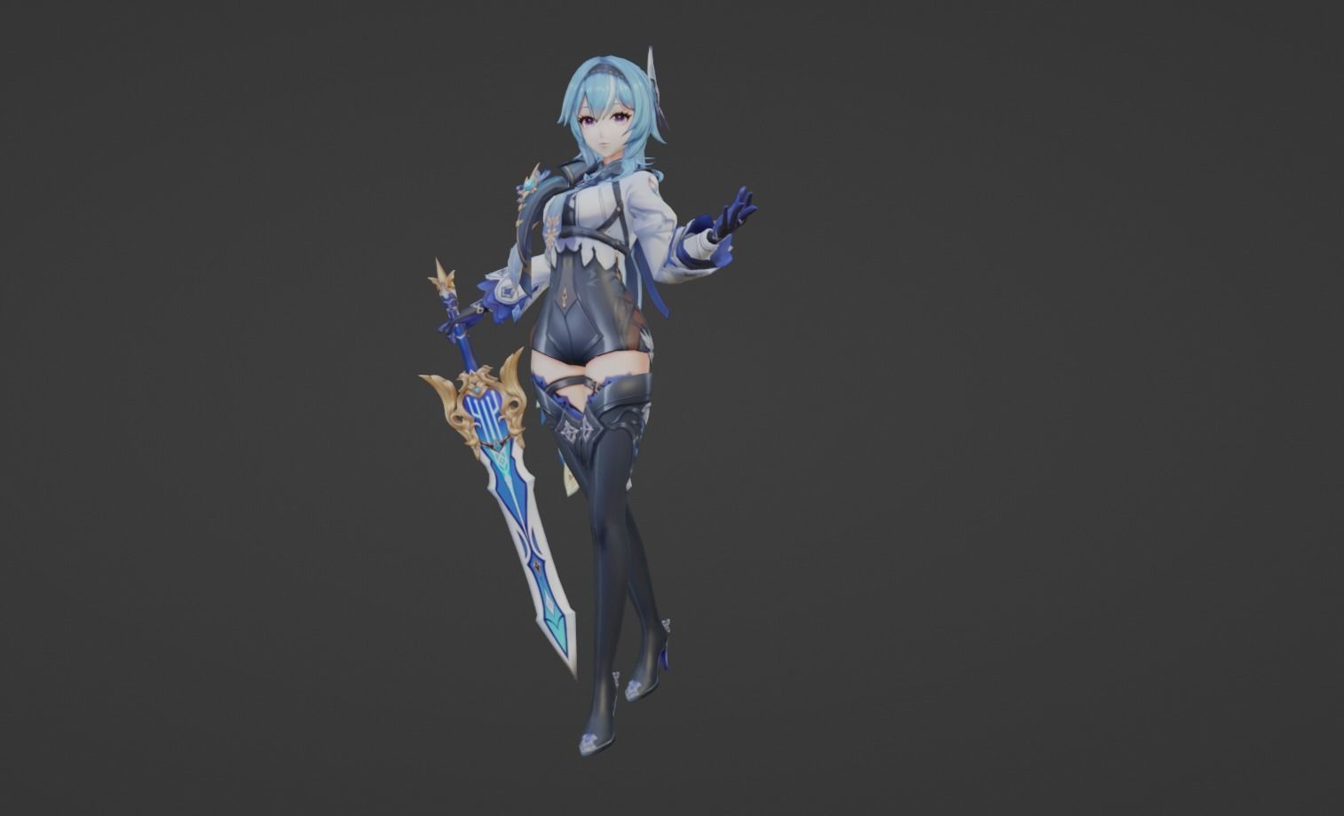 Anime Character - GI Eula 3D model | CGTrader