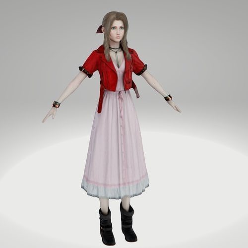 3D model Final Fantasy - Aerith Gainsborough 3D Model VR / AR / low ...