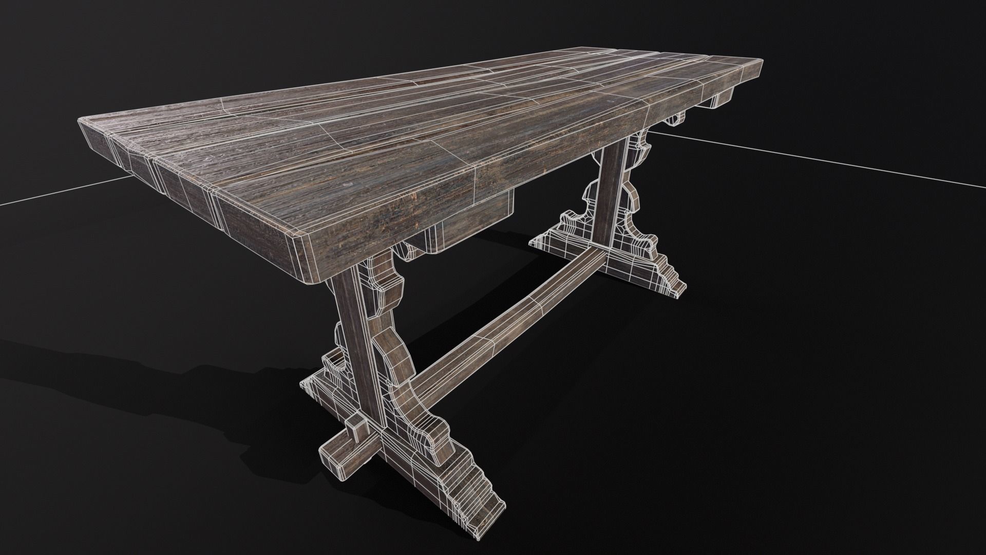 Medieval Style Math Table 3D model Elegant Medieval Table VR / AR / low-poly | CGTrader