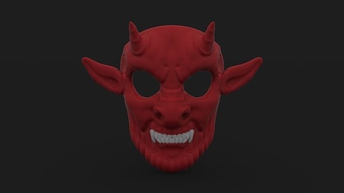 Devil Mask Halloween 3D model 3D printable | CGTrader