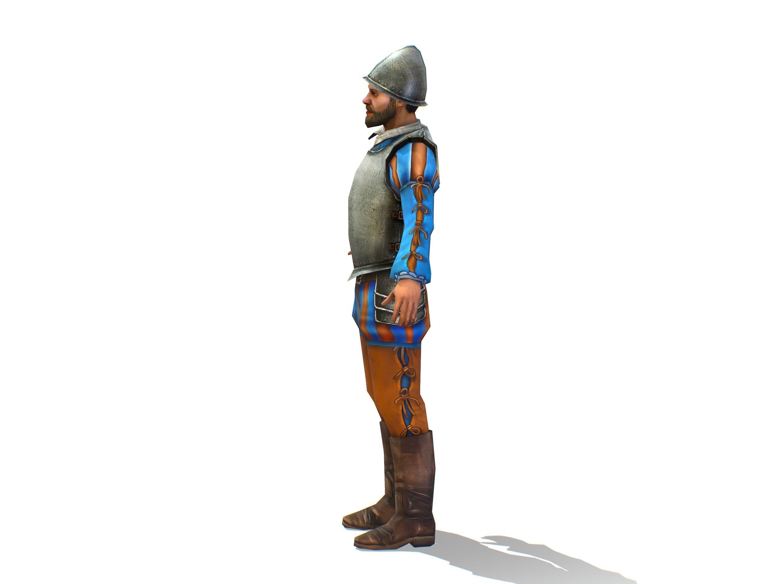 3D model Old Man Spanish Canquistador Officer VR / AR / low-poly | CGTrader