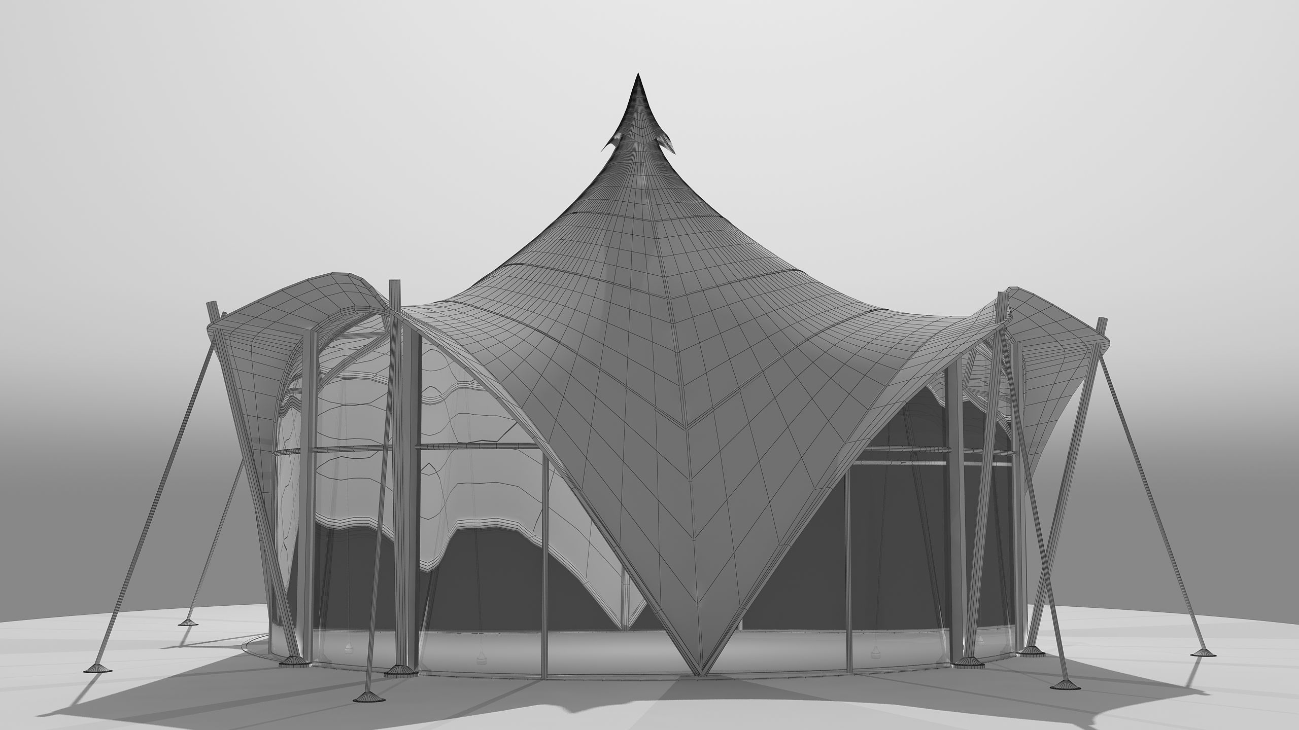 0202 Circular Tent 3D model CGTrader