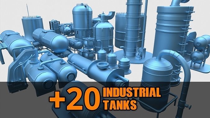Tank Vr Model 3D model Industrial Tanks VR / AR / low-poly | CGTrader