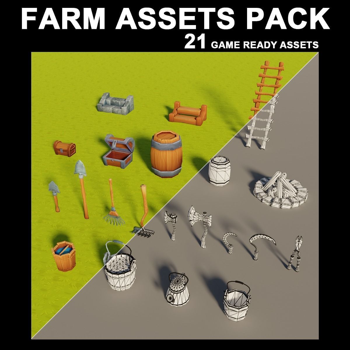 3D model 3D Farm Assets Pack model VR / AR / low-poly | CGTrader