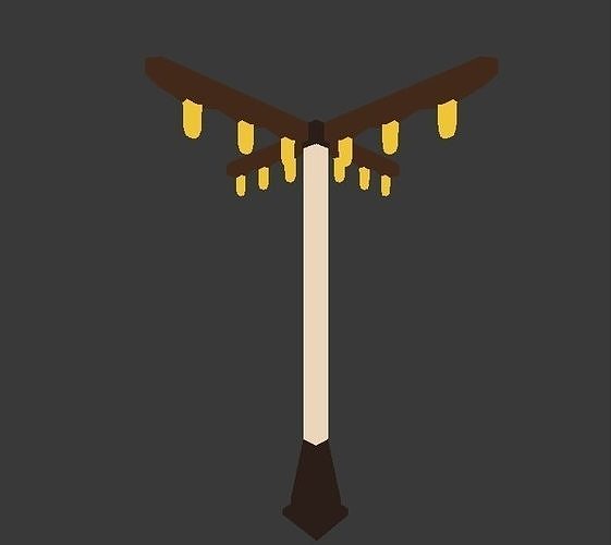 Light Post free 3D model CGTrader
