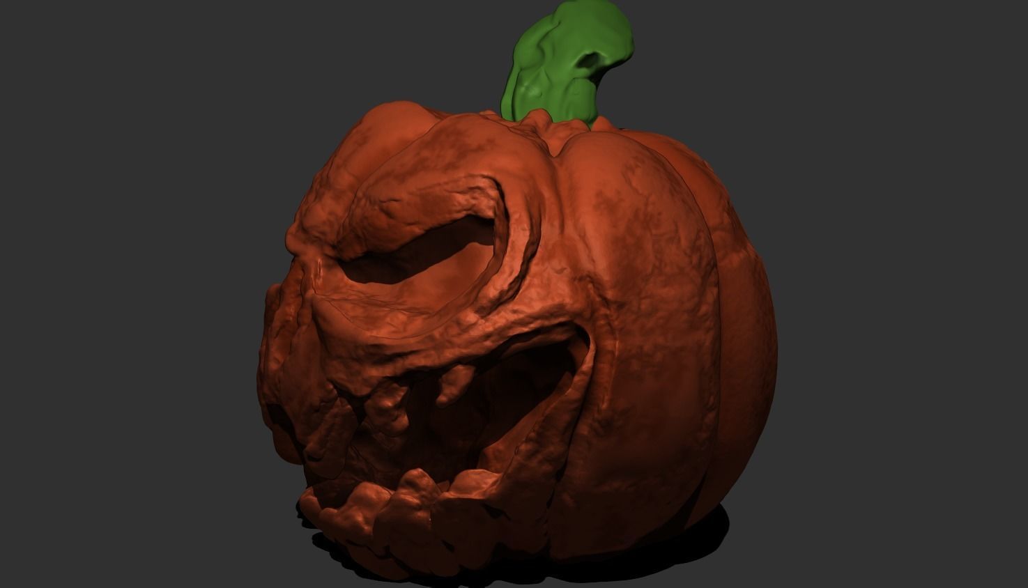 scary 3d pumpkin for 3d print for halloween 3D model 3D printable