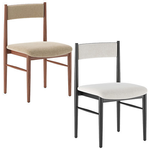 Crate and Barrel Petrie Upholstered Dining Chair 3D model CGTrader