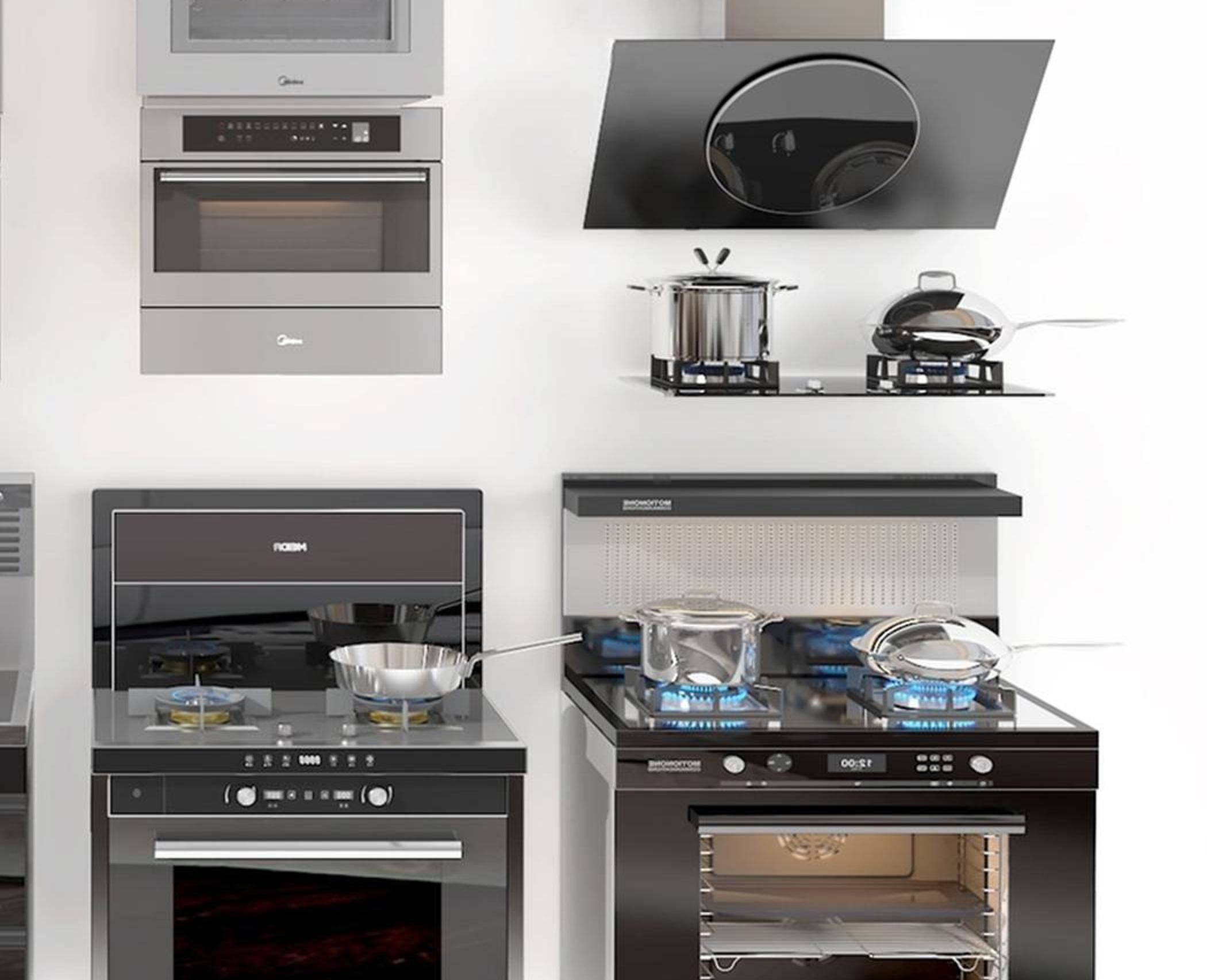 oven hood Modern microwave integrated 3D model CGTrader