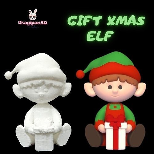 Gift Xmas Elf 3D model 3D printable | CGTrader