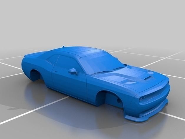 Dodge Challenger Hellcat 3D model 3D printable | CGTrader