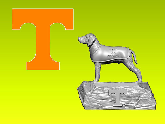NCCA - TENNESSEE VOLUNTEERS SMOKEY NCAA MASCOT - 3D PRINT 3D model 3D ...
