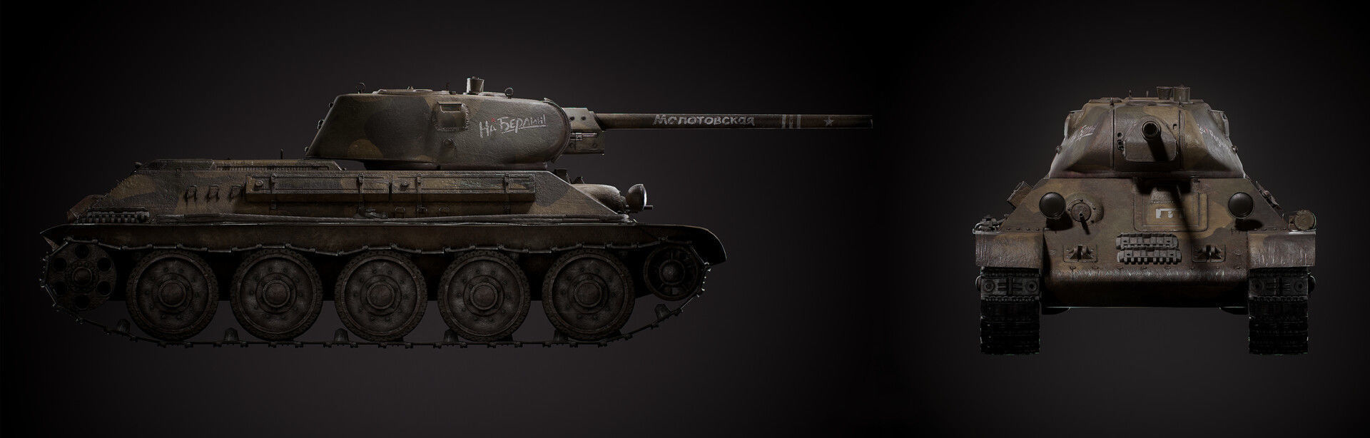 3D model T34-57 1941 Soviet Tank VR / AR / low-poly | CGTrader