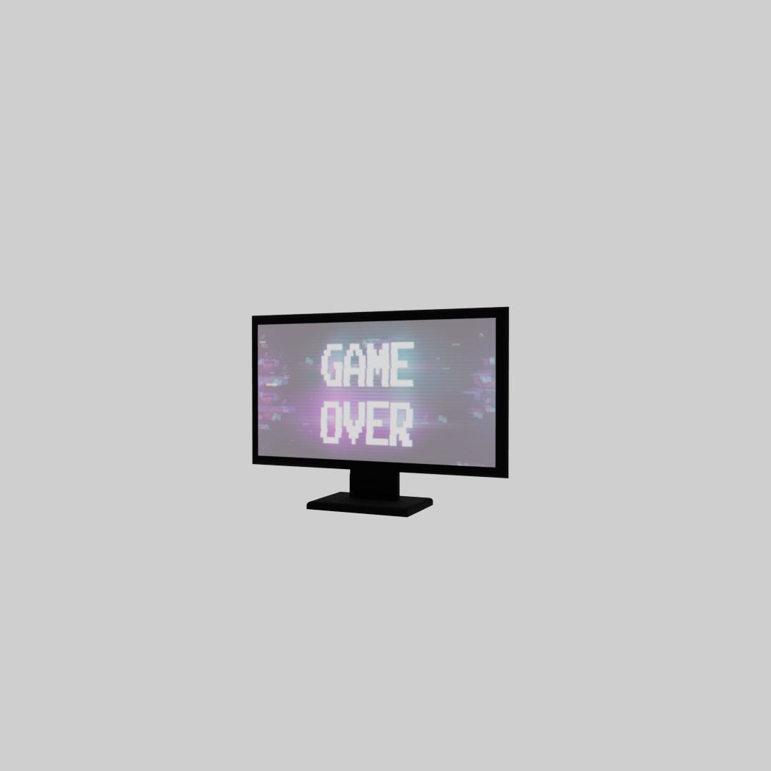 3D model Game over screen animated VR / AR / low-poly | CGTrader