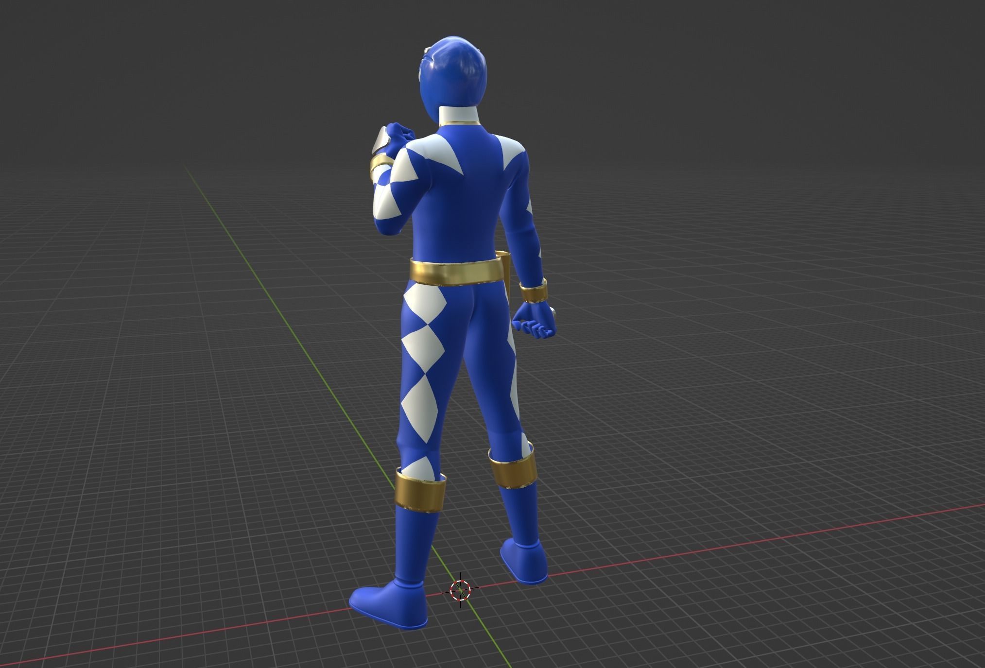 Blue Dino Ranger - Dino Thunder 3D model rigged | CGTrader