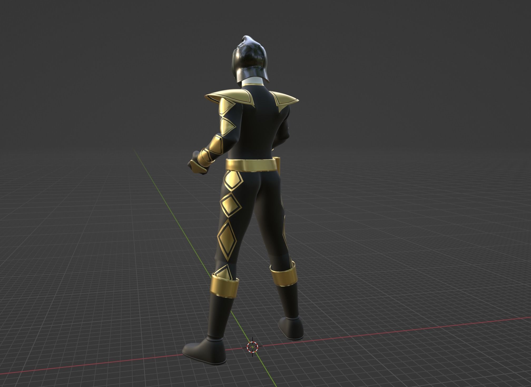 3D model Black Dino Ranger - Dino Thunder VR / AR / low-poly | CGTrader