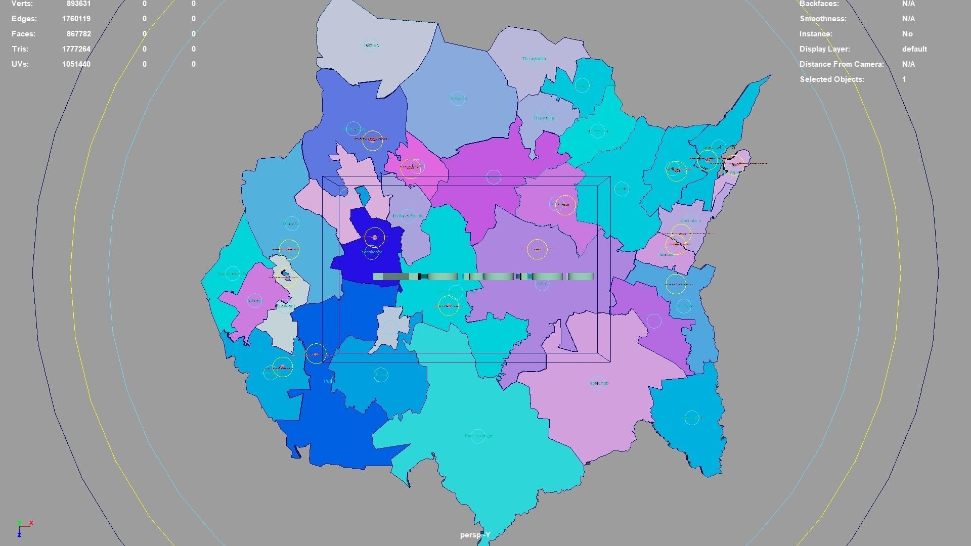 Morelos Mexico map region geography political geographic 3D model