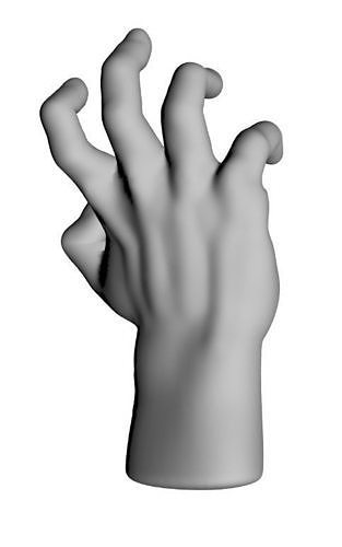 3D model Hands with high to low poly with riggs VR / AR / low-poly ...