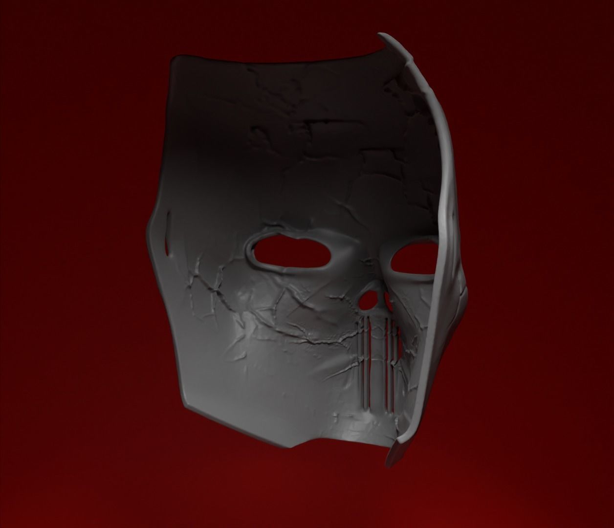 Scary Skull Full Face Mask - Halloween Skeleton Costume With Clear Lens & Adjustable Strap