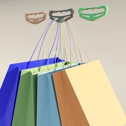 thumbnail interactive-video image 1 of Heavy Duty Sturdy Grocery Bag Carrier, Handle Holder For Shopping 1 of 14
