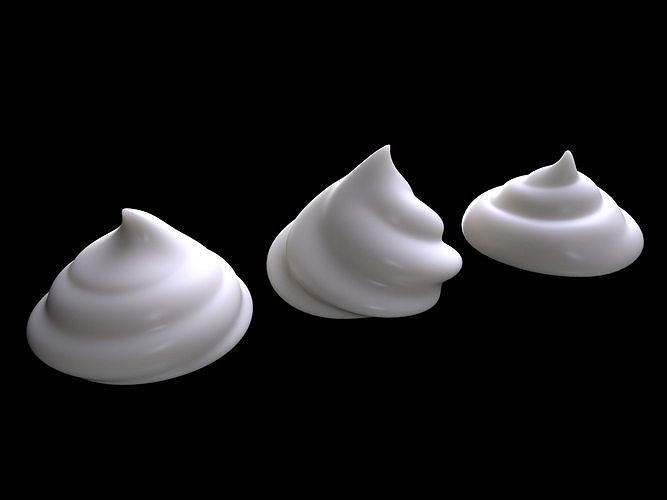 Whipped Cream 3D model CGTrader
