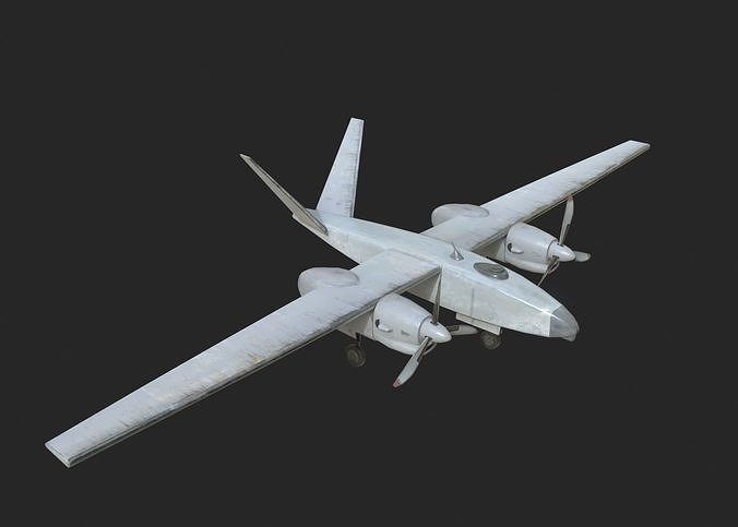 3D model Russian Air Force Altair Altius-U UAV VR / AR / low-poly ...