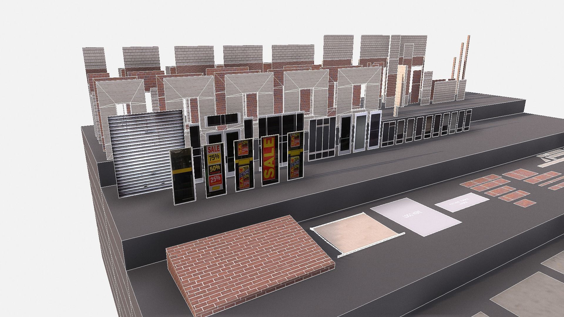 3D model modular kit buildings expansion pack VR / AR / low-poly | CGTrader