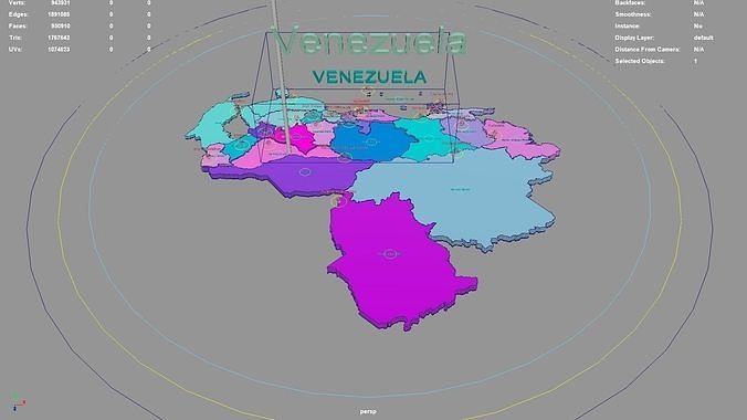 Venezuela Map Region Geography Political Geographic 3D Model Rigged Venezuela Map Region Geography Political Geographic 3d Model 8eb59ee9ce 