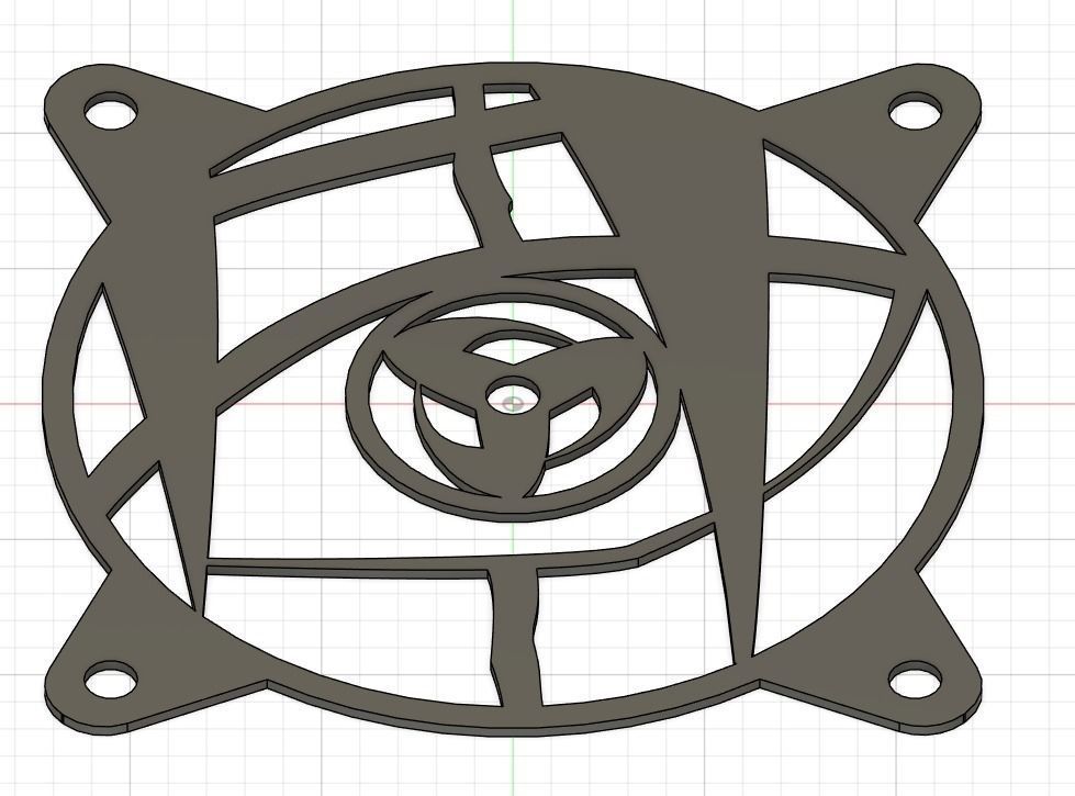 Kakashi Mangekyou Sharingan PC fan cover 3D model 3D printable CGTrader