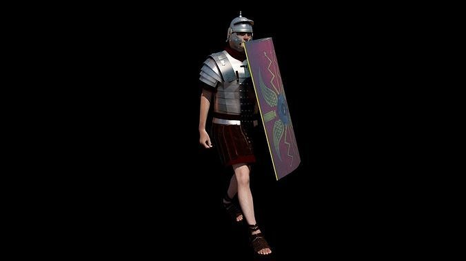 3D model ROME SOLDIER ANIMATED - RIGGED VR / AR / low-poly | CGTrader