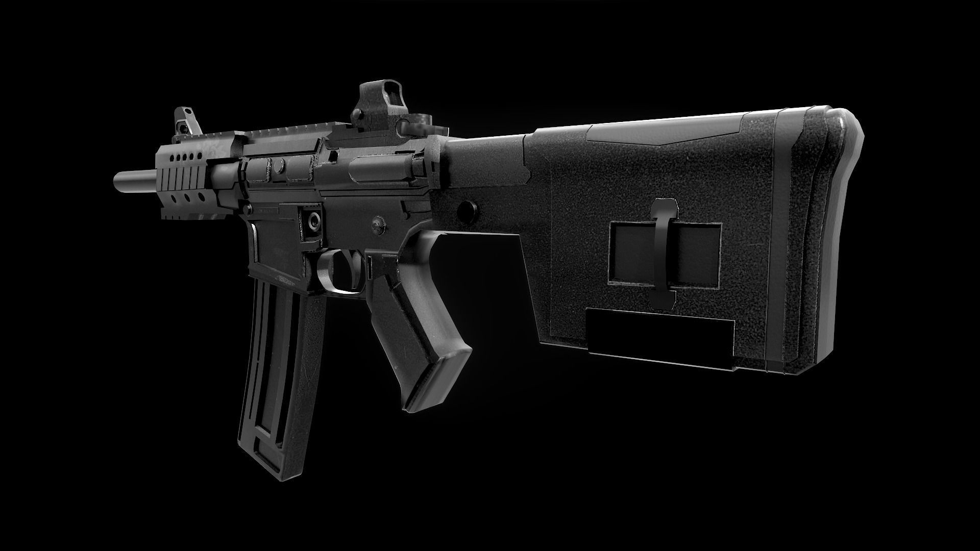 3D model CQR Rifle Gun VR / AR / low-poly | CGTrader