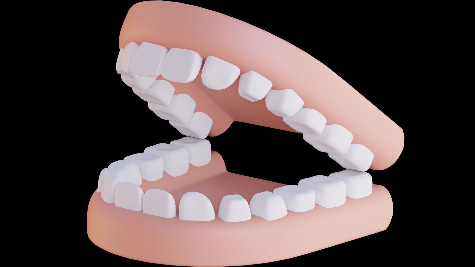 Metal Teeth Animation Cartoon Teeth 3D Model free 3D model animated rigged | CGTrader