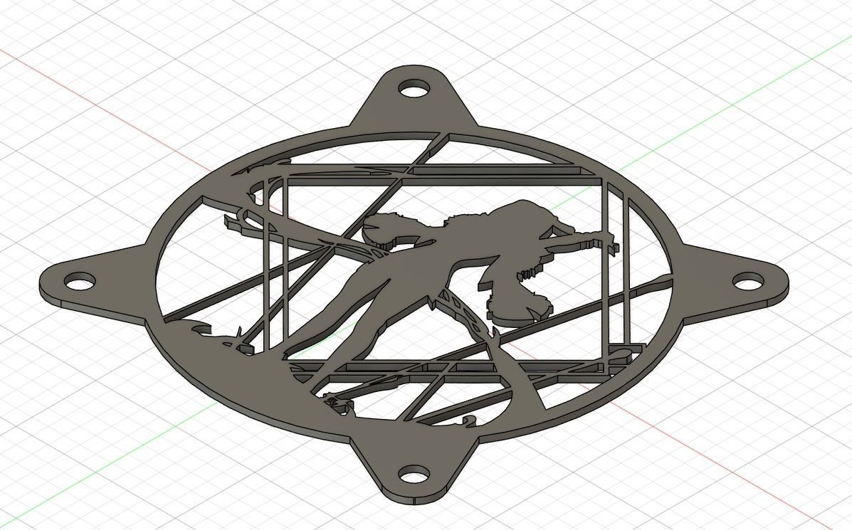 Genshin Impact Yelan PC fan cover 3D model 3D printable CGTrader