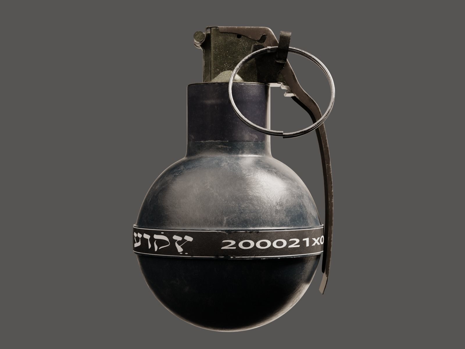 Israel Rubber Ball Grenade Stinger grenade Tear Gas grenade 3D model CGTrader