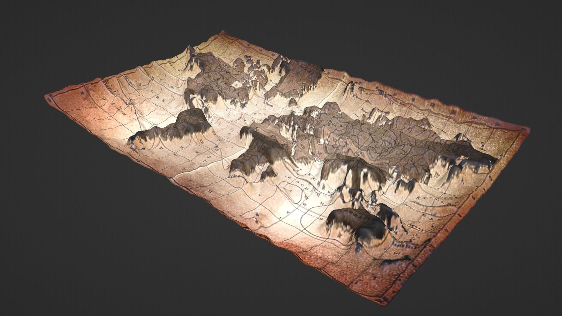 Model Map Compro 3D model World Map Topography VR / AR / low-poly | CGTrader