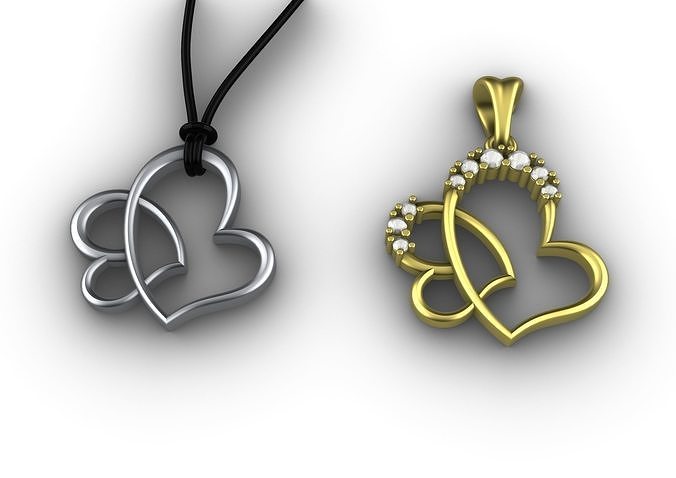Heart Pendant Printable model 3D model 3D printable | CGTrader