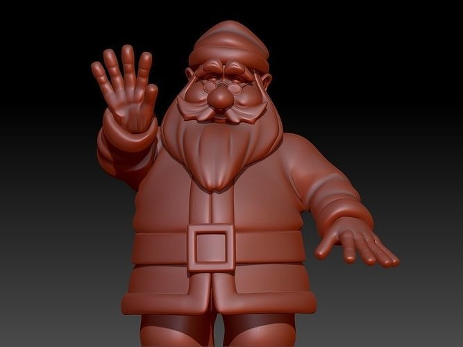 SANTA GREETINGS 3D model 3D printable | CGTrader