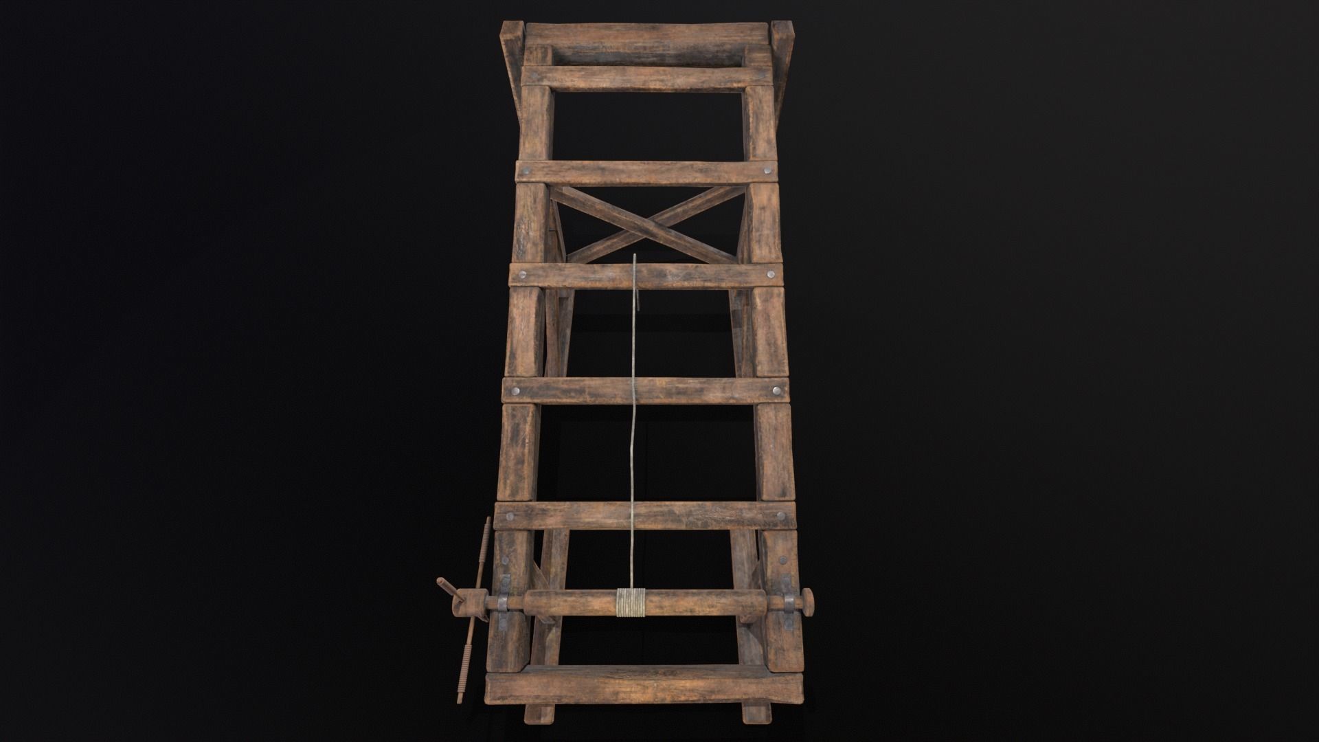 3D model Medieval Rack Torture Device VR / AR / low-poly | CGTrader