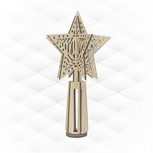Christmas Tree Topper project laser cut 3D model 3D printable | CGTrader