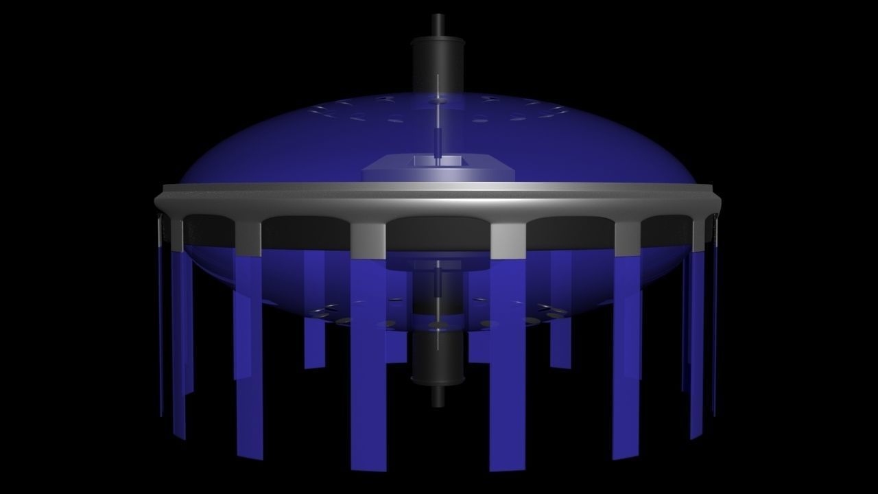 Dual Chamber Mechanical Lungs Implosive Jellyfish Propulsion 3D model