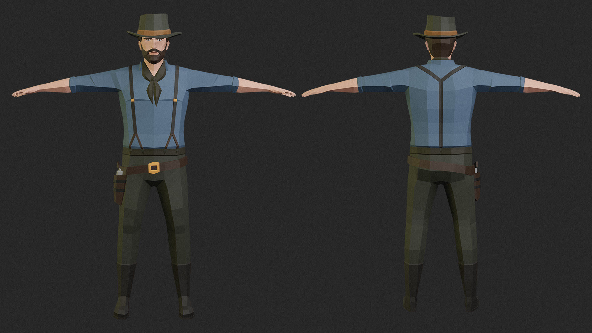 3D model Arthur Morgan Low-poly Model VR / AR / low-poly | CGTrader