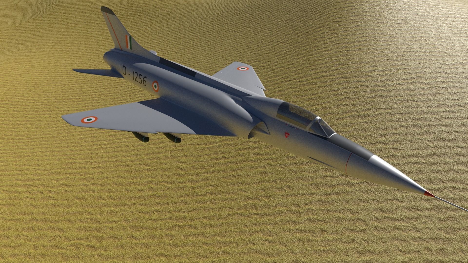 HAL HF-24 Marut 3D model rigged | CGTrader