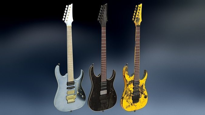 Electric Guitar Superstrat 3D model | CGTrader