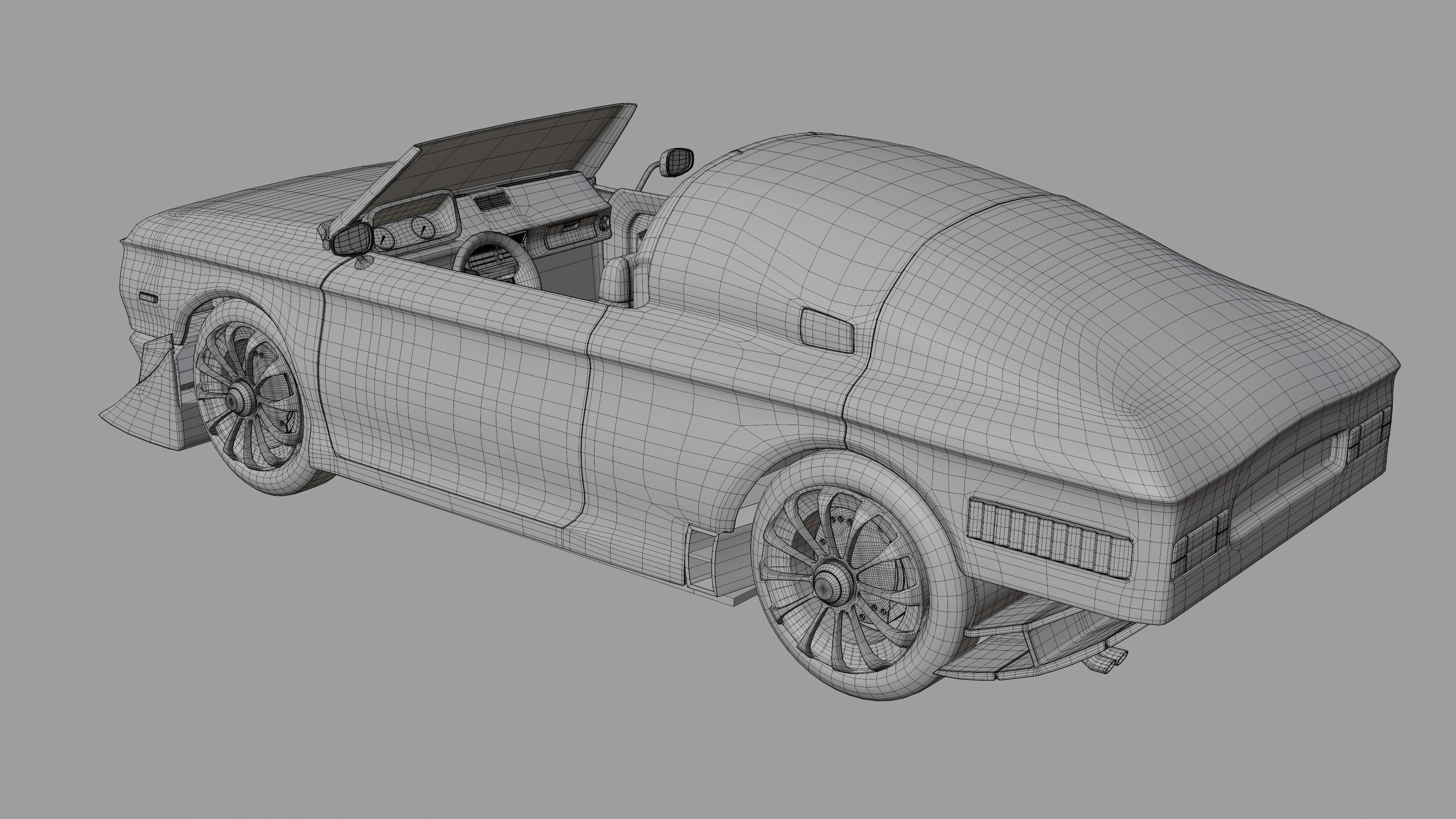 3D model 3 Muscle car VR / AR / low-poly | CGTrader