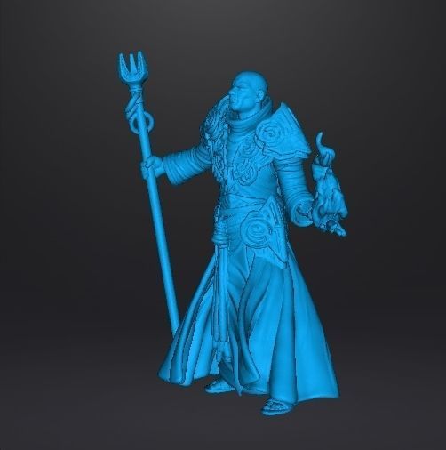 FIREBALL WIZARD MINIATURE MODEL FOR FANTASY GAMES DND RPG 3D model 3D ...