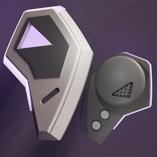 valorant iso cosplay earphone headphone 3D model 3D printable CGTrader