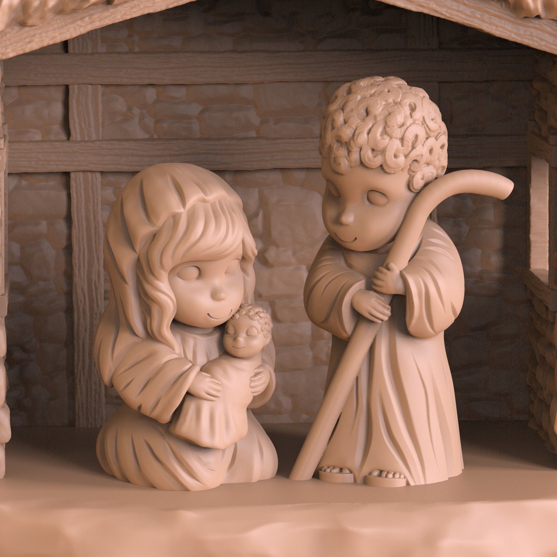 Christmas Crib baby jesus 3D model 3D printable CGTrader