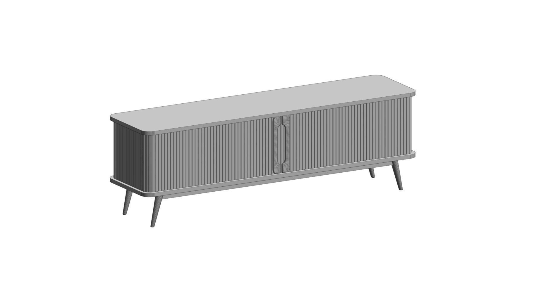 2door sliding TV stand Wapong series 3D model CGTrader
