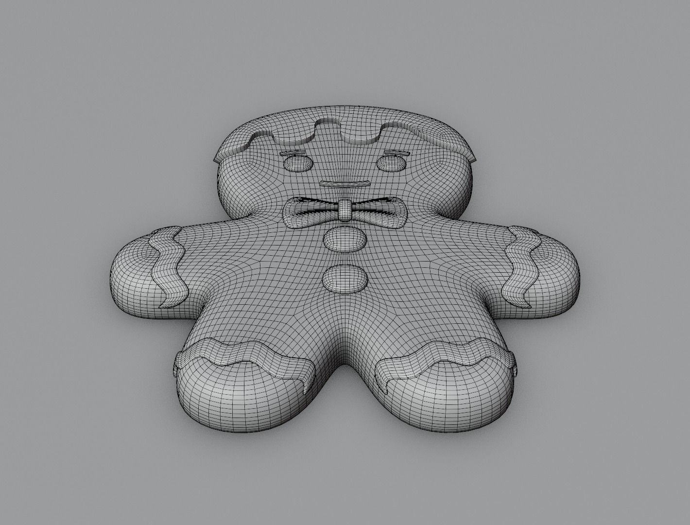 Gingerbread man 3D model for 3D print 3D model 3D