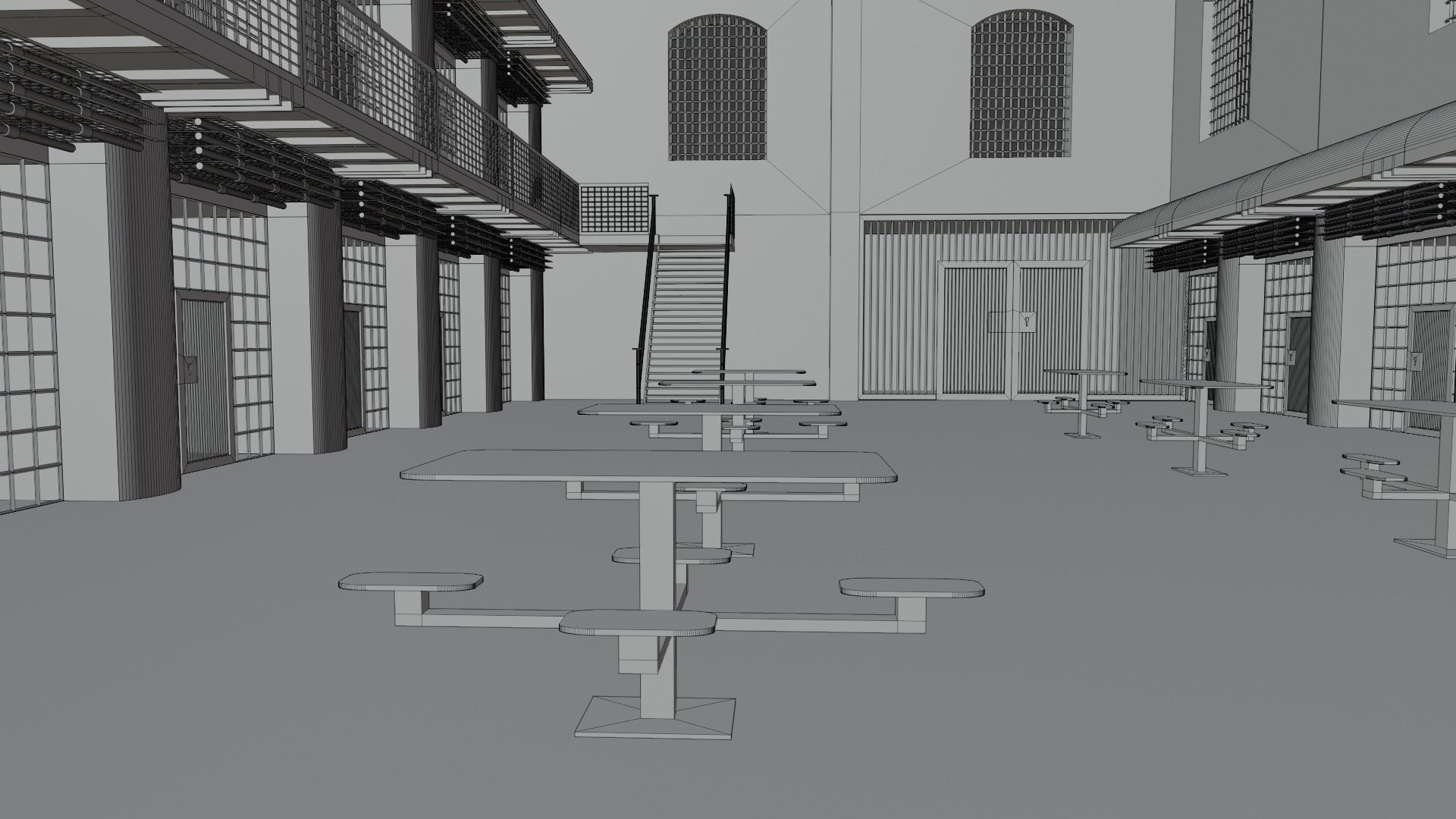 Prison Inmate Model 3D model Prison Interior VR / AR / low-poly | CGTrader