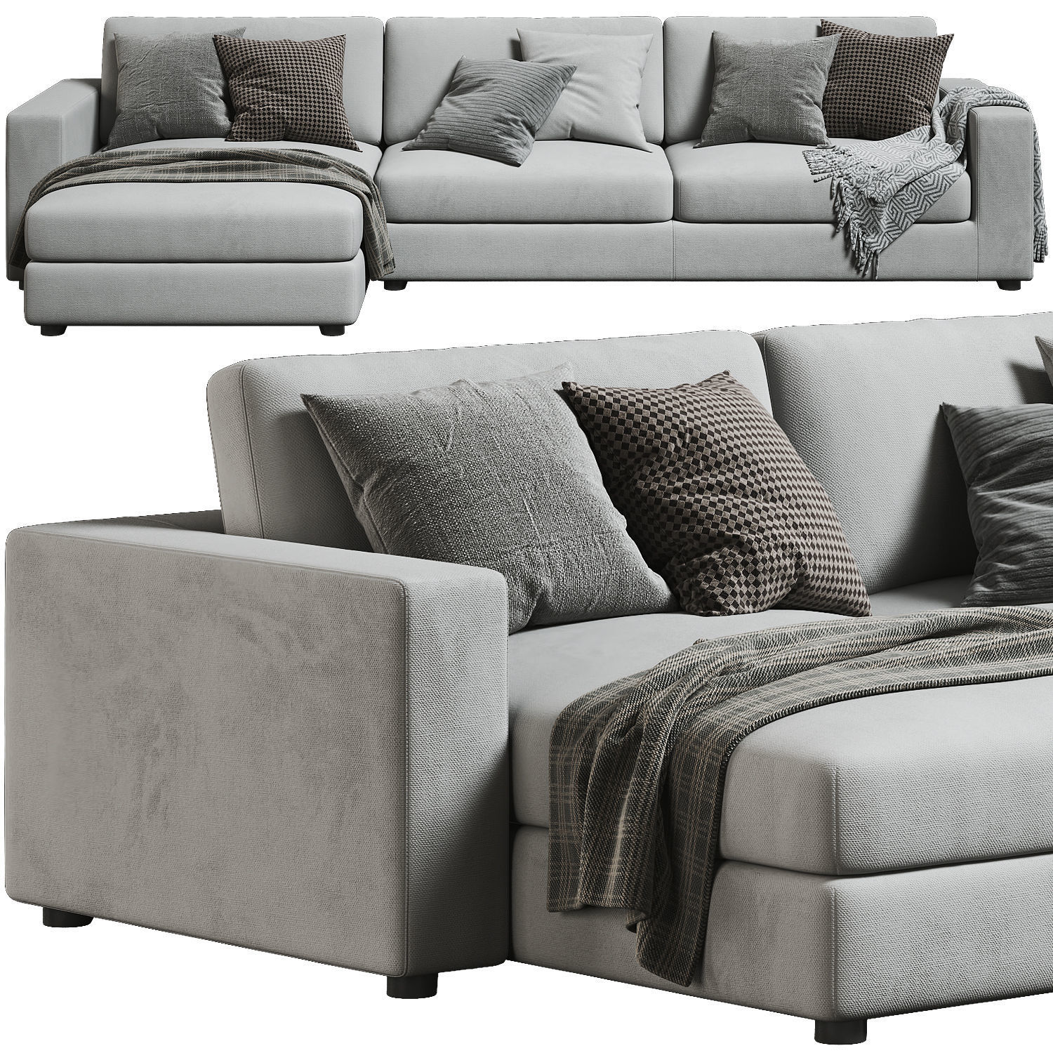 Bonaldo Hiro Chaise Longue Sofa 02 3D model CGTrader